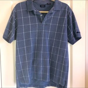 Izod men’s golf polo short sleeve blue grey shirt